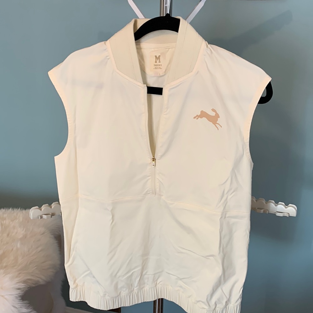 Tracksmith half zip running vest, size M
